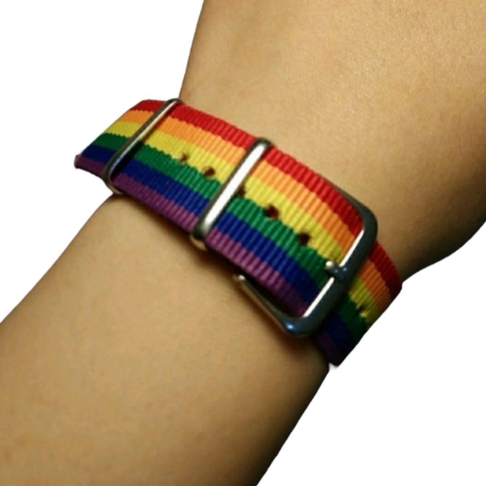 Rainbow Pride Adjustable Band Bracelet 10"